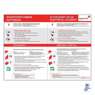 Ohjeet sähkötapaturman sattuessa FI ja ENG Ohjeet sähkötapaturman sattuessa FI ja ENG