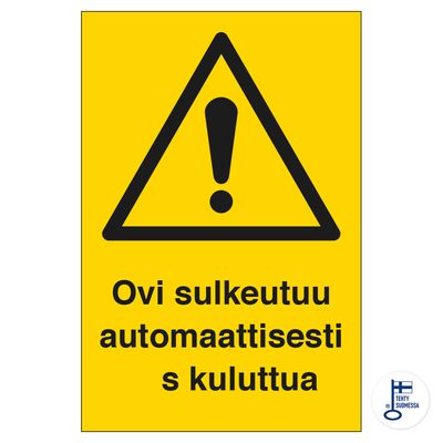 Ovi sulkeutuu automaattisesti _ s kuluttua Ovi sulkeutuu automaattisesti _ s kuluttua