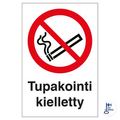 Tupakointi kielletty (symboli+teksti) Tupakointi kielletty (symboli+teksti)