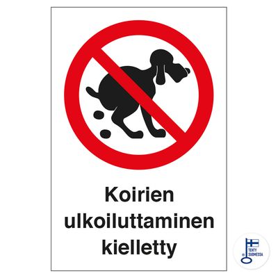 Koirien ulkoiluttaminen kielletty Koirien ulkoiluttaminen kielletty