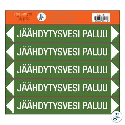 Putkistotarra-arkki Jäähdytysvesi paluu Putkistotarra-arkki Jäähdytysvesi paluu