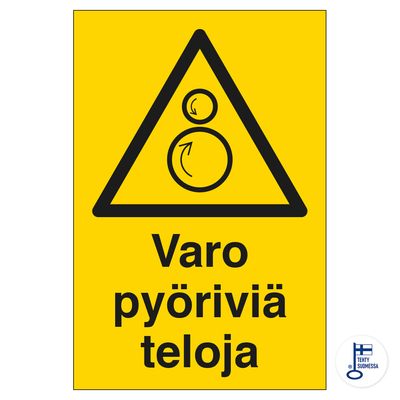 Varo pyöriviä teloja Varo pyöriviä teloja
