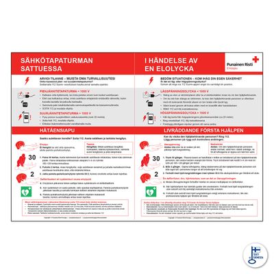Ohjeet sähkötapaturman sattuessa FI ja SE Ohjeet sähkötapaturman sattuessa FI ja SE