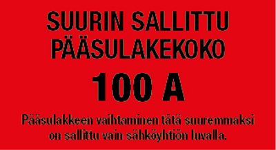 Sulaketarra-arkki 100A Sulaketarra-arkki 100A