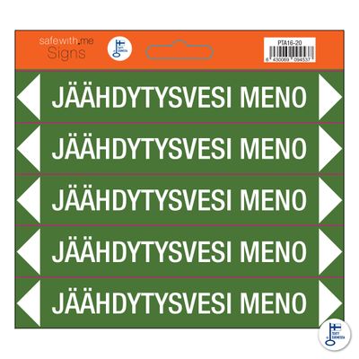 Putkistotarra-arkki Jäähdytysvesi meno