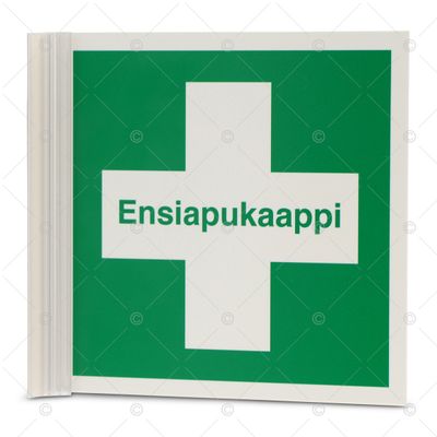 Kilpikiinnike opaste- ja turvakilville 150 x 26 mm seinästä ulospäin 