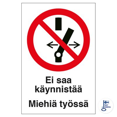 Ei saa käynnistää. Miehiä työssä Ei saa käynnistää. Miehiä työssä
