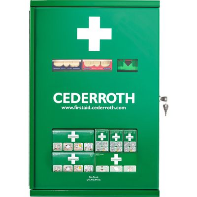 Cederroth varastokaappi haavanhoitopisteellä Cederroth varastokaappi haavanhoitopisteellä