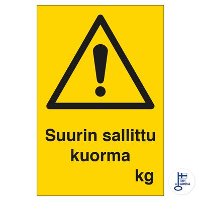 Suurin sallittu kuorma Suurin sallittu kuorma