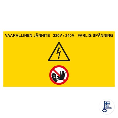 Vaarallinen jännite Farlig spänning Vaarallinen jännite Farlig spänning