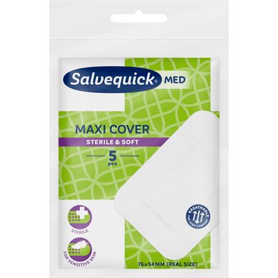 Salvequick Maxi Cover Laastari 76x54 mm, 5 kpl/pss