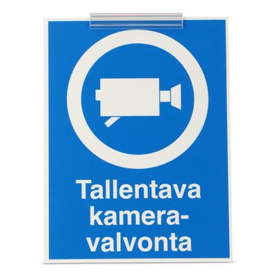 Kilpikiinnike opaste- ja turvakilville 75 x 20 mm seinää pitkin