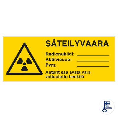 Säteilyvaara Radionuklidi … Säteilyvaara Radionuklidi …