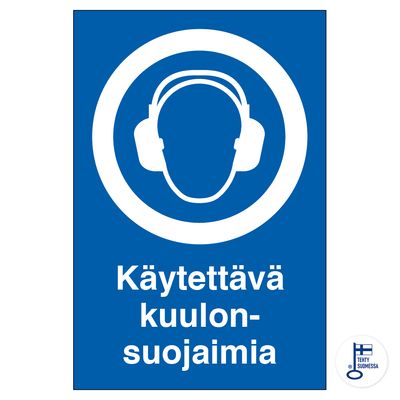 KP Käytettävä kuulosuojaimia 200x300MU