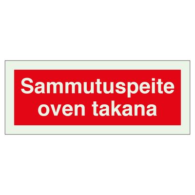 Sammutuspeite oven takana jälkivalaiseva