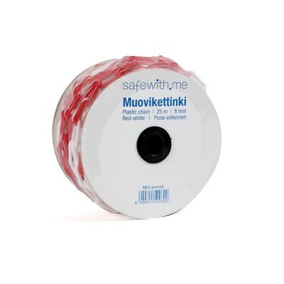 Muovikettinki (puna-valkoinen / 8 mm / 25 m) Muovikettinki (puna-valkoinen / 8 mm / 25 m)