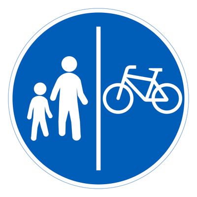 Pyörätie ja jalkakäytävä rinnakkain Pyörätie ja jalkakäytävä rinnakkain