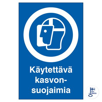 Käytettävä kasvonsuojaimia Käytettävä kasvonsuojaimia