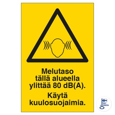 Melutaso tällä alueella ylittää 80db... Melutaso tällä alueella ylittää 80db...