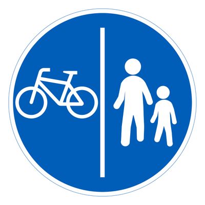 Pyörätie ja jalkakäytävä rinnakkain Pyörätie ja jalkakäytävä rinnakkain