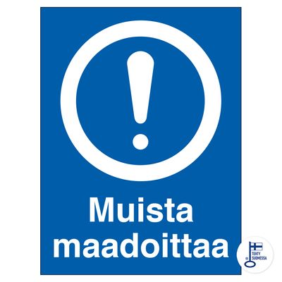 Muista maadoittaa Muista maadoittaa