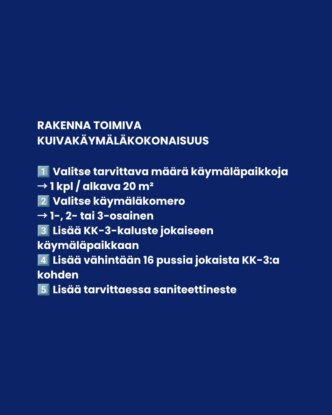 Kuivakäymälät ja tarvikkeet Kuivakäymälät ja tarvikkeet